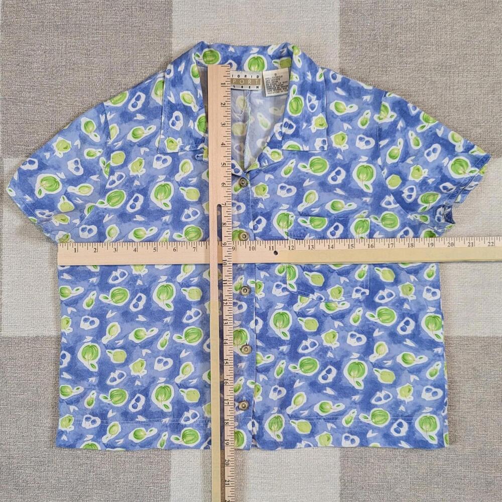 Vintage 90s Sigrid Olsen cropped boxy fruit print top - Picture 5 of 6